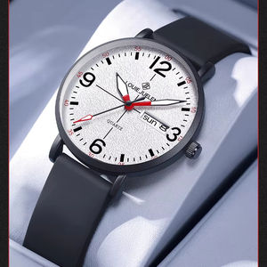 Nouvelle <span class=keywords><strong>montre</strong></span> à quartz simple, <span class=keywords><strong>tendance</strong></span>, élégante, bon marché, résistante à l'eau, lumineuse, pour adolescents, avec affichage du jour et de la date - Product Image 4