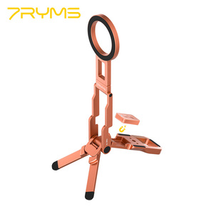 7RYMS 7RIG T2(Orange) Waterproof Flexible Magnetic <b>Phone</b> Tripod with Wireless Remote Adjustable Height & Portable for Desk Use - Product Image 1