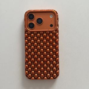 Coque de protection antichoc unie à perles creuses style Instagram, idéale pour iPhone 16 Pro Max et Apple 17 - Product Image 6