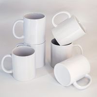 Tasses en céramique blanche AA Grade 11oz pour le café et l'eau Tasses en céramique en porcelaine enduite vierges par sublimation