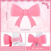 Aksesoris Headphone Silikon YDS, Hiasan Headset Kupu-kupu 3D Lucu dengan Tali Tersembunyi yang Dapat Disesuaikan