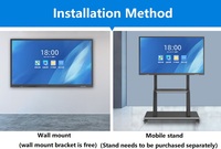 Tableau blanc interactif numérique LCD 4K de 98 pouces avec cadre en aluminium, système d'exploitation Android 12/14/15, caméra IA 48MP, gestion cloud pour les entreprises