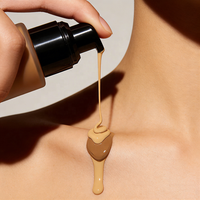 Fond de teint liquide crème imperméable et mat bouteille en verre maquillage à couverture complète avec fonction de blanchiment