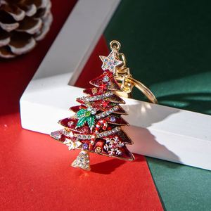 Wholesale Christmas Keychains Creative New Tree Pendant Ornaments Crystal Metal <b>Key</b> <b>Rings</b> - Product Image 1