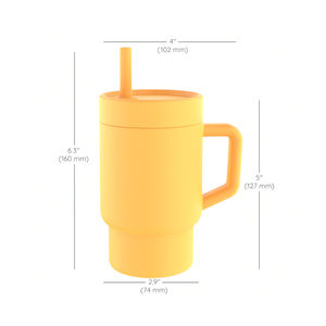 Nuevo Vaso de Silicona de 9oz para Bebés con Tapa Antiderrames, Adorable Vaso Miniatura con Asa, Regalo para Niños - Product Image 2