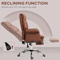 Bon marché, chaise de bureau en cuir à dossier haut, chaise de bureau ergonomique réglable en cuir PU avec roulettes