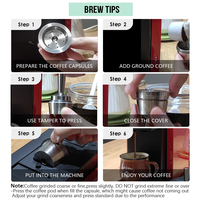Approvisionnement d'usine 1Pod 1Tamper Set Capsule de café rechargeable Compatible avec les filtres K-fee Verismo Verismo ALDI Expresso Pod
