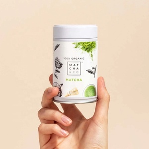 Boîte à café ronde mate étanche à l'air en métal de luxe de qualité alimentaire de haute qualité - Product Image 4