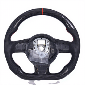 Volant en Fiber de carbone à bas <span class=keywords><strong>prix</strong></span> en Stock pour <span class=keywords><strong>Audi</strong></span> Q5 Q7 A6 C6 Q8 SQ5 Q3 TTS TT MK2 A8 S5 A3 - Product Image 1