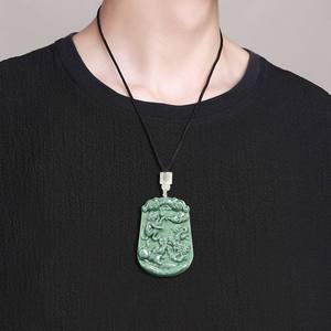 หยกเจไดต์ธรรมชาติ สีเขียวหยก จี้หยกเจไดต์ แบบ UNISEX สไตล์จีน ลายสัตว์มงคล 12 ราศี พร้อมใบรับรองการประเมินราคา SX28 - Product Image 4