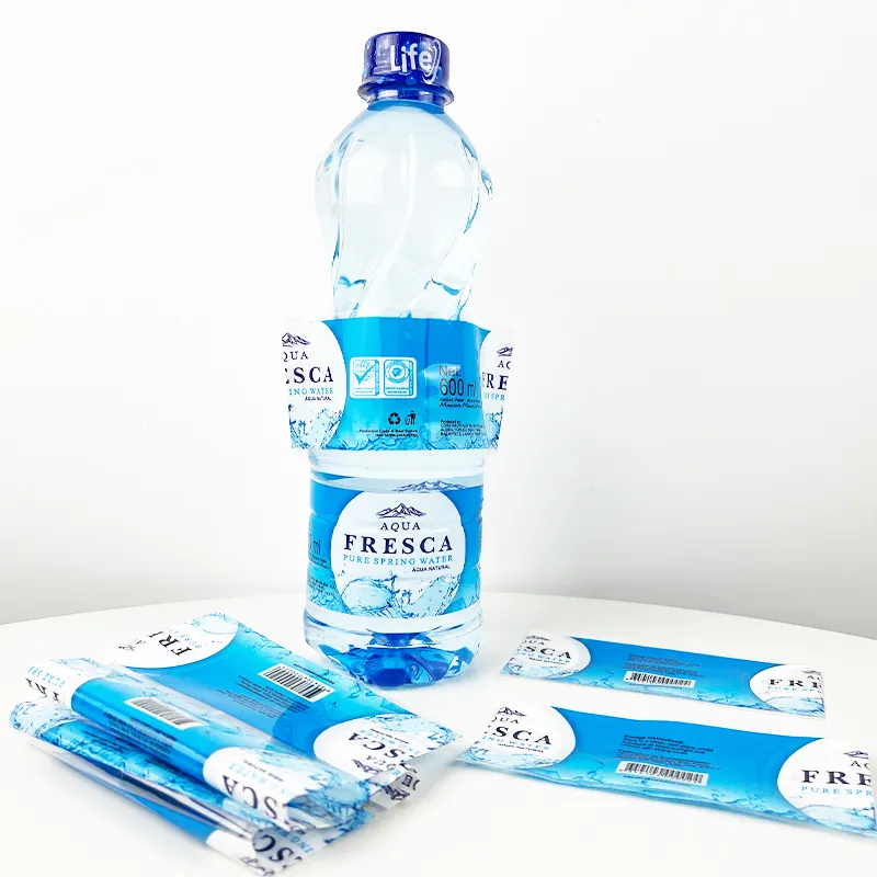 פופולרי מותאם אישית מים בקבוק לכווץ שרוול תווית פלסטיק חום pvc מינרלים מים תווית