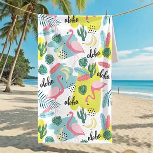 Toalla de Playa de Microfibra con Estampado de Palmeras <span class=keywords><strong>y</strong></span> Atardecer Azul <span class=keywords><strong>y</strong></span> Amarillo, Toalla de Piscina Resistente a la Decoloración, Compacta, de Secado Rápido, Libre de Arena <span class=keywords><strong>y</strong></span> Súper Absorbente - Product Image 4