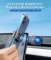 Support de tableau de bord de voiture magnétique en alliage d'aluminium imperméable portable, rotation à 360 degrés, hauteur réglable, universel, flexible