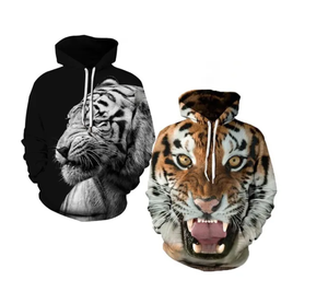 2023 nuovo Pullover Oversize di alta qualità felpe con cappuccio stampate 3d per gli uomini di moda animale <span class=keywords><strong>tigre</strong></span> Casual 3d felpe stampate da <span class=keywords><strong>uomo</strong></span> - Product Image 3