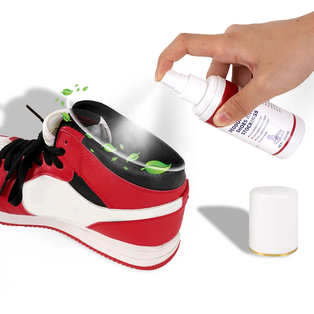 Spray desodorante natural para pés de sapatos, desodorante para evitar o crescimento de fungos, meias e sapatos