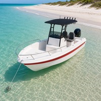 Bateau de pêche Chaser 430 avec remorque en aluminium, console centrale en FRP de 14 pieds, certifié CE, bateau côtier