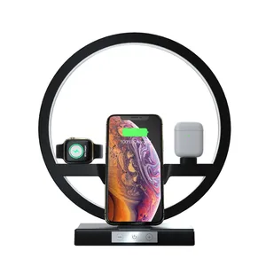 New Design Touch Sensor Bedside Wireless Charging Table Lamp Led with USB Port Led Night Light Wireless Charger for Phone 13 Pro