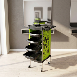 Barber shop <b>tool</b> cart hair salon dolly multi-functional storage rack hair styling and coloring cart - Product Image 2
