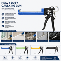 Pistola de calafateo de alta resistencia para grandes trabajos, sellado de juntas, flujo uniforme, marco duradero, pistola de pegamento para juntas de azulejos, herramienta manual precisa