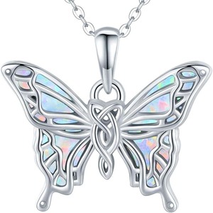 925 in <span class=keywords><strong>argento</strong></span> Sterling Abalone conchiglia farfalla collana ciondolo delinty Vintage farfalla <span class=keywords><strong>gioielli</strong></span> Abalone fogli <span class=keywords><strong>per</strong></span> la vendita - Product Image 4