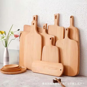Wooden Cutting Board Solid <b>Wood</b> Rectangle Kitchen Fruit <b>Slicing</b> Serving Tray Household Use - Product Image 4