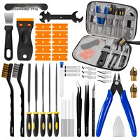 Kit d'outils d'impression 3D de 46 pièces, sac à fermeture éclair, ciseaux, pinces, ensemble d'outils de gravure