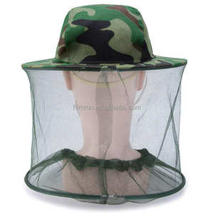 Chapeau de protection anti-insectes en maille camouflage ultraléger pour le <span class=keywords><strong>camping</strong></span> en plein air, chapeau de protection pour la tête et le visage, chapeau moustiquaire de jardin camouflage - Product Image 3