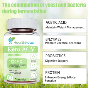 Gummies Keto ACV à base de glucides totalisés, directement de l'usine, pour améliorer les performances quotidiennes et l'efficacité de l'exercice - Product Image 4