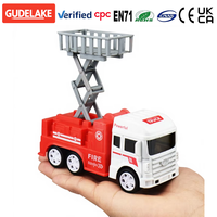 Nouveau modèle 2025 – Petit camion de pompiers en plastique à l'échelle 1:50 – Véhicule de sauvetage inertiel pour enfants avec fonction de friction
