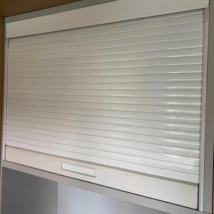 Kit de porte tambour en PVC pour armoire, largeur <span class=keywords><strong>400</strong></span>, 500, 600 mm, panneau de placard en plastique, porte de cuisine, vente en gros - Product Image 1