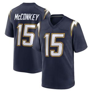 Maillot de football bleu style Los Angeles # 10 Justin Herbert # 3 Derwin James Jr. Short imprimé par transfert thermique, anti-humidité - Product Image 4
