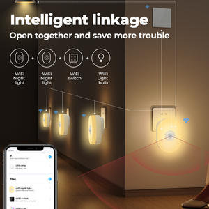 Veilleuse intelligente Wi-Fi ronde à LED blanc chaud, contrôle par application, capteur de présence humaine avec minuterie pour la maison et la chambre - Product Image 3