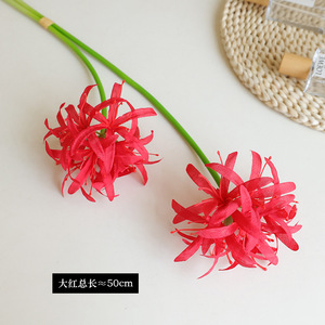 2 tallos de araña artificial lirio flores <span class=keywords><strong>Lycoris</strong></span> <span class=keywords><strong>Radiata</strong></span> para la decoración del jardín del hogar - Product Image 6