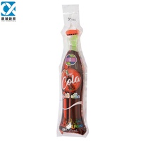 Sacs d'emballage jetables personnalisés en forme de bouteille avec soufflet latéral, 100 ml, 150 ml, impression hélio, qualité alimentaire PET/PE, résistants à l'humidité