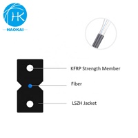 1 núcleo interior Figura 8 Cable de fibra óptica G657a1 Cable de comunicación FTTH de caída plana Precio por metro