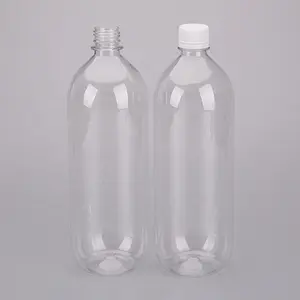 1000 ml New Cheap Clear 500Ml 16Oz Disposable Round Milk Tea Smoothies Beverage Fruit Juice Pet Empty Plastic Bottle