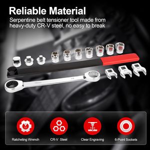 Juego de 15 Herramientas Profesionales con Trinquete para Correas Serpentinas, Modelo ST123, para Uso Automotriz, Hecho en China - Product Image 2