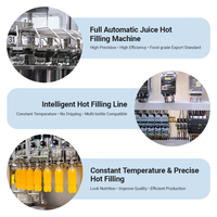 Machine de remplissage automatique de jus pour jus d'orange, de mangue, de pomme, de raisin, ligne de remplissage complète pour usine de bouteilles PET
