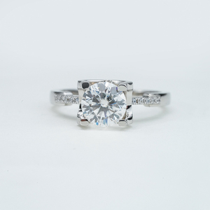 Starsgem Moissanite Diamond <b>Ring</b> S925 Sliver DEF Color VVS Moissanite Engagement <b>925</b> <b>Silver</b> <b>Ring</b> - Product Image 1
