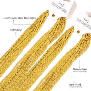 Durable Fashion Gift 18K Gold Plated <b>Rope</b> Chain Stainless Steel Hip Hop Jewelry Thin Link <b>Thick</b> Twisted Necklace for Women Men - Product Image 4