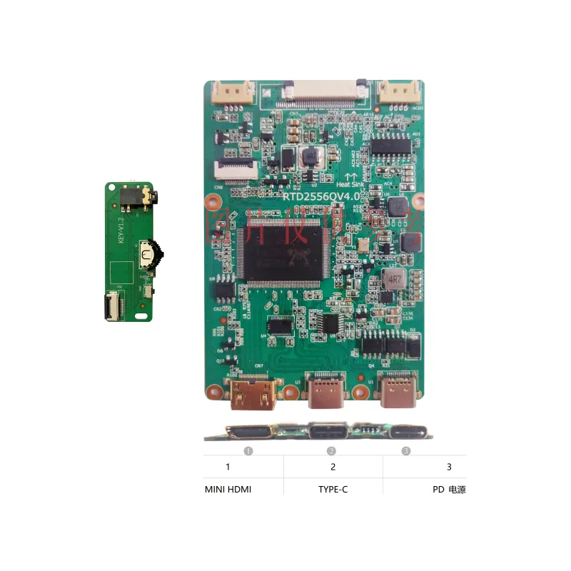 사용자 정의 2k 4k RTD2556-CG lvds edp v 하나의 제어 보드 LCD 인터페이스 TYPE-C 드라이버 보드