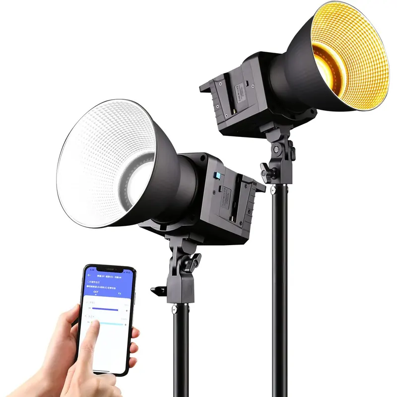 Sutefoto P100 Bi 2800K-10000K 100W Bi-Color Continuous Photography Studio Light With Natural Soft Light Effect