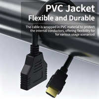 Kabel Video 1 Male ke 2 Female Splitter Adapter 1 ke 2 Kabel Pembagi Sinyal Video untuk PC Laptop Monitor TV Proyektor Layar