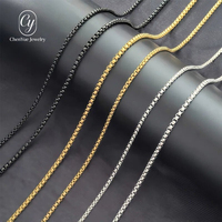 Collier ras du cou carré en acier inoxydable, chaîne à maillons, pour pendentif DIY fait main, vente en gros transfrontalière, best-seller