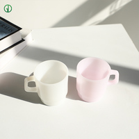Tasses en verre blanc jade à paroi simple, tasses à thé en verre, tasses à café avec poignée, tasses en verre colorées personnalisées