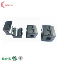 Suppresseurs EMI RoHS, REACH et ISO 9001, noyaux en ferrite à clipser, plastique noir avec diamètre intérieur de 13 mm