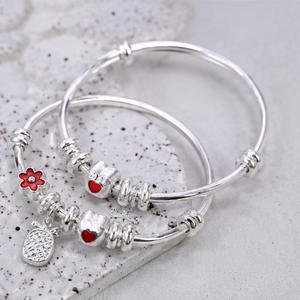 925 Silver Baby Kada <b>Bracelet</b> for Kids Adjustable Designer Kadli Traditional Cute Jewelry Gift for Children - Product Image 4
