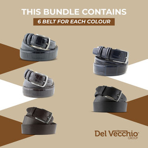 Cintura da uomo in vera pelle con stampa coccodrillo personalizzata di alta qualità realizzata in Italia con elegante fibbia in ferro resistente - Product Image 2