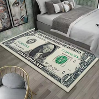 40x120cm Bester Preis Maßgefertigter Geldschein-förmiger Teppich 100-Dollar-Schein Teppich für Wohnzimmer 3D-Gedruckter Teppich