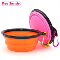 Bol pliable en silicone pour chien, OEM, extra large, de 350 ml à 2900 ml, écologique, style tendance pour chiens